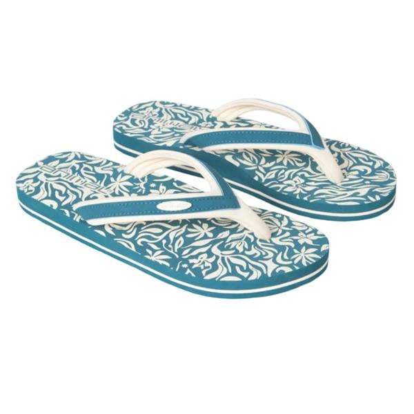 Animal Womens/Ladies Swish Patterned Flip Flops - Turquoise - 