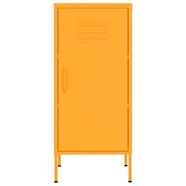 Berkfield Storage Cabinet Mustard Yellow 42.5x35x101.5 cm Steel