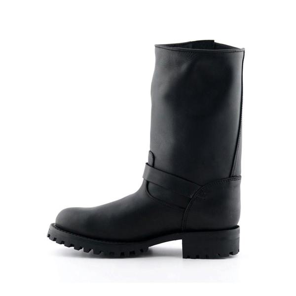 Grinders Mens Black Western Combat Leather Boots- Wild One