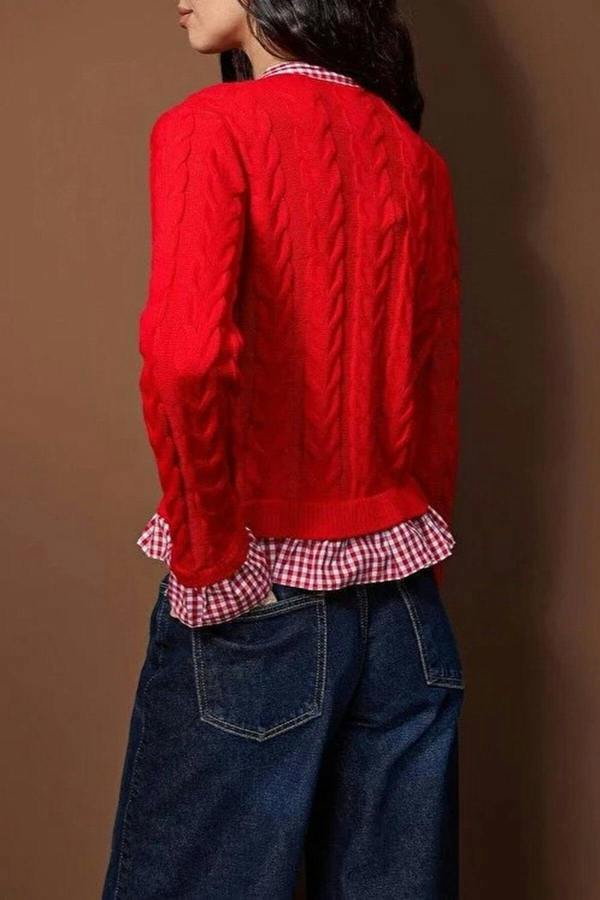 WOVCOR Garni Collar Detailed Knitwear Cardigan