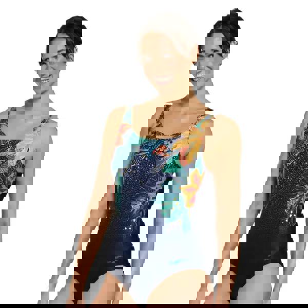 Zoggs Mandira Adjustable Scoopback Swimsuit - Navy/Multi