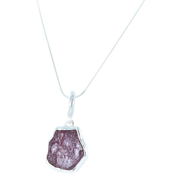 Rough Stone Sterling Silver Necklace - Reeves & Reeves