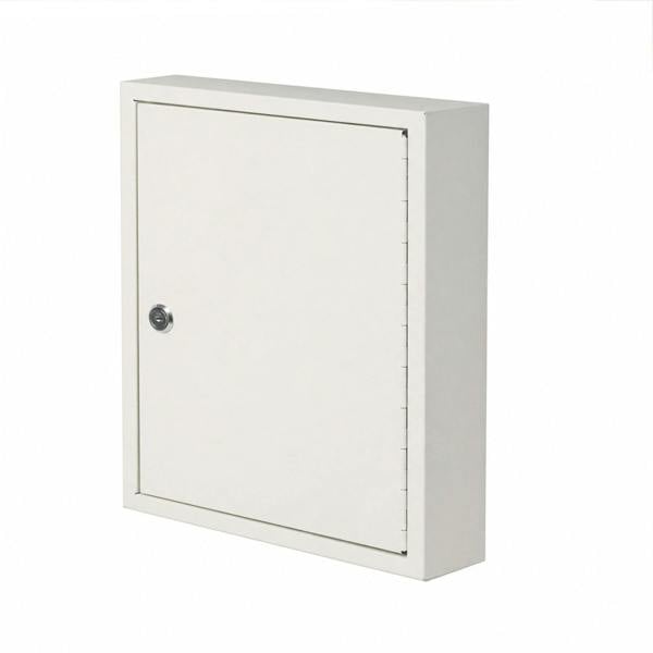 Levede Key Safe Cabinet 42-Key Steel Wall Mounted Lock Box With Labels White