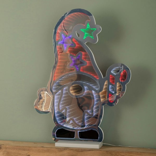 Samuel Alexander 60cm Light up Christmas Gonk with Candy Cane Infinity Decoration with LEDs