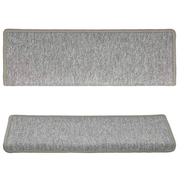 Berkfield Carpet Stair Treads 15 pcs 65x21x4 cm Light Grey