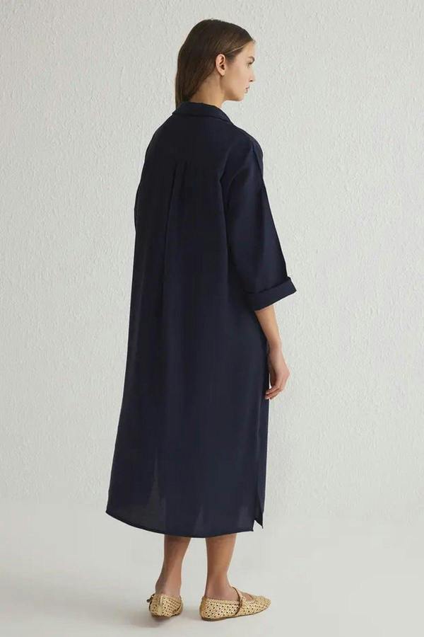 More Sustainable Modal Relaxed Fit Midi Shirt Dress