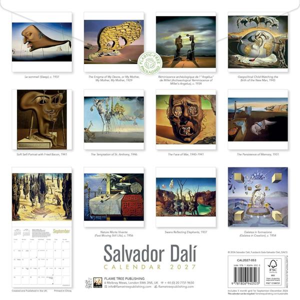Salvador Dali Calendar 2027