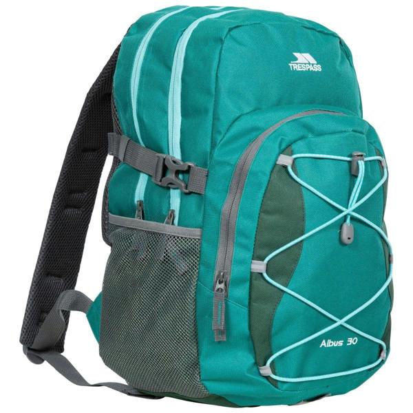 Trespass Albus 30 Litre Casual Rucksack/Backpack - Ocean Green - 