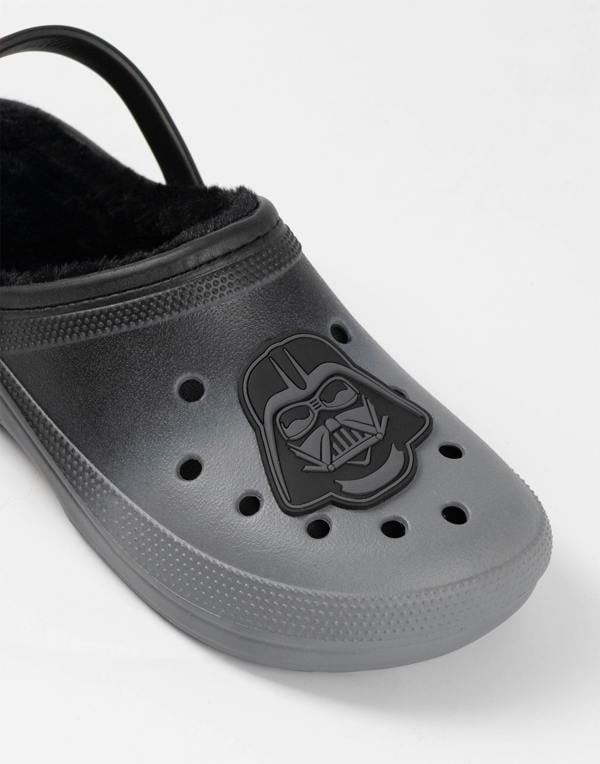 Star Wars Mens Black Darth Vader Fur Lined Clogs