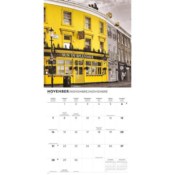 London Lux Calendar 2027, Wall Calendars, Month To View, Travel, Gift