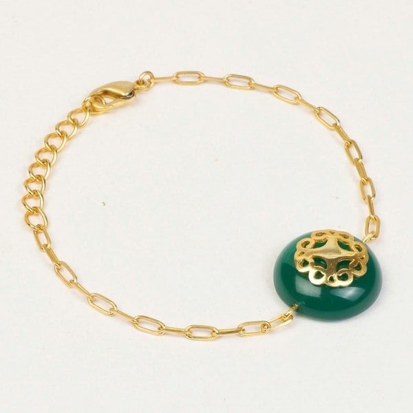 Melange Bracelet Green Onyx - Lila Rasa