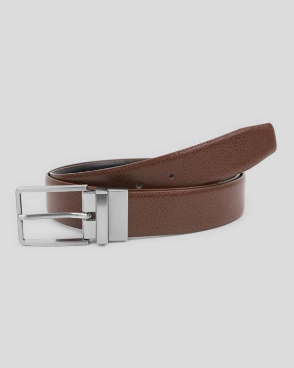 Steel & Jelly Men’s Patching Tan & Black Reversible Leather Belt