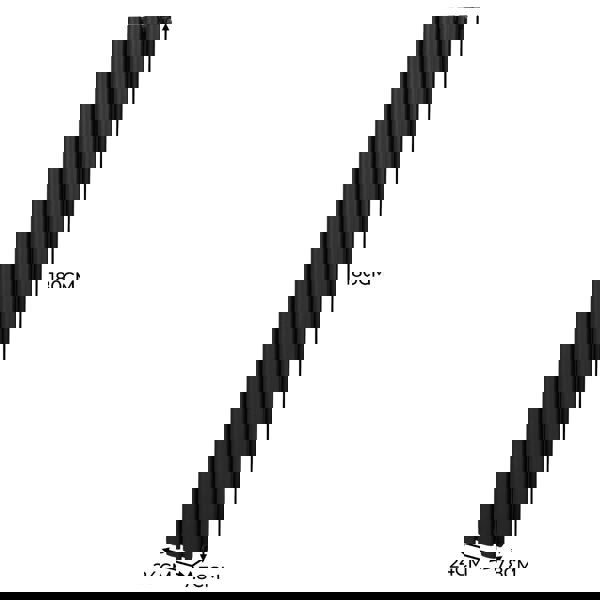 Monstershop Oval Column Radiator – 1800mm x 240mm – Black