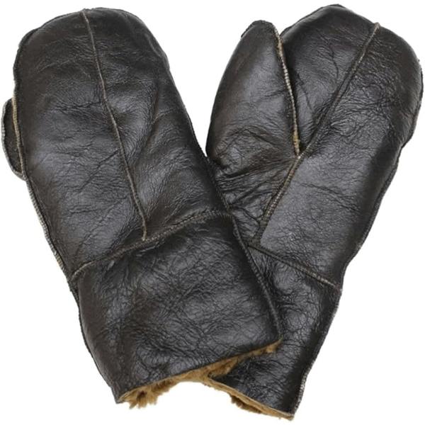 Unisex Sheepskin Shearling Leather Thermal Gloves - Ginger - Infinity Leather - 3