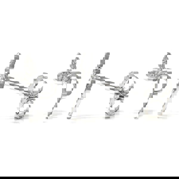 Say It With Winged Initial Earrings - Sterling Silver