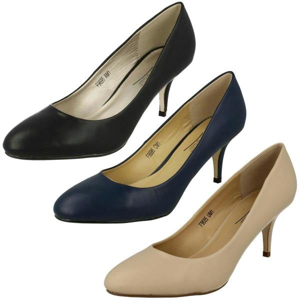 Anne Michelle Ladies Anne Michelle Mid Heel Court Shoes