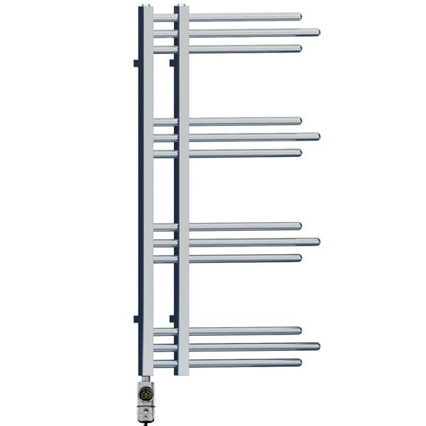 MYHOMEWARE Chrome 500 x 900mm Electric Bathroom Designer Towel Rail Radiator Heater - Thermostatic AF Pre-Filled Model Sydney