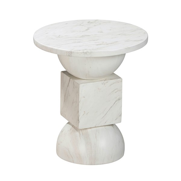 Furniture Edit Chip Marble Print Indoor Outdoor Side Table