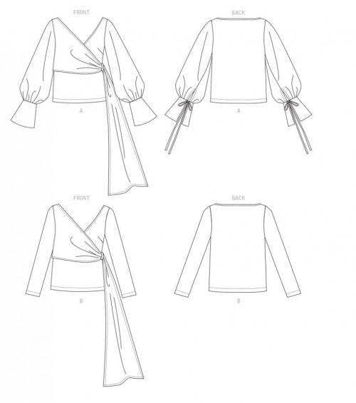 Vogue Sewing Pattern 1679, Tops for Women, A5 (6-8-10-12-14) - Easy