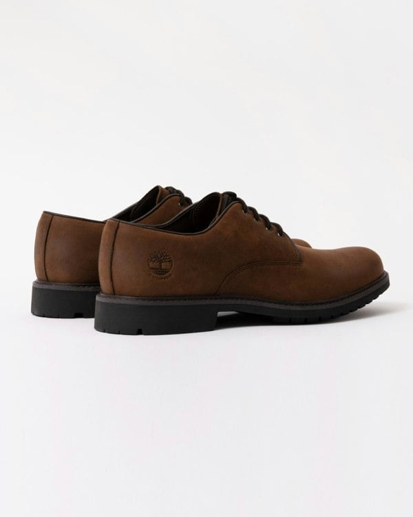 Timberland Earthkeepers Stormbuck Plain Toe Mens Oxford - Dark Brown Nubuck - CHO - Designer Mens Shoes