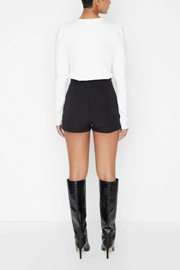 WOVCOR Belted Super Mini Woven Short