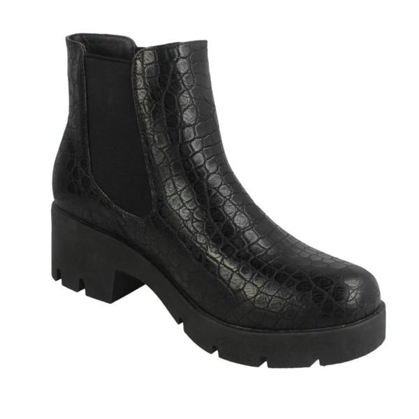 Spot On Ladies Spot On Chunky Ankle Boots F50986