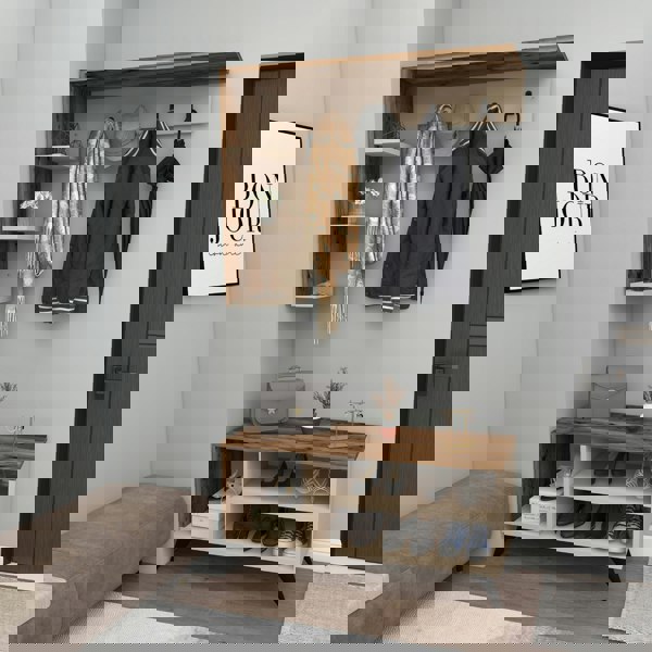 Destina Home Hallway Coat Rack with Shelves Cassia