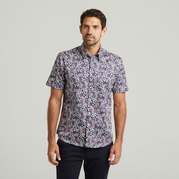 Gabicci G54W05 Mens Short Sleeve Printed  Shirt Gabicci Classic - NAVY