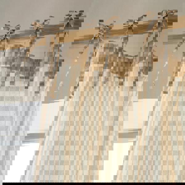 Pineapple Elephant Zanzibar Woven Stripe Voile Curtain Panel Natural