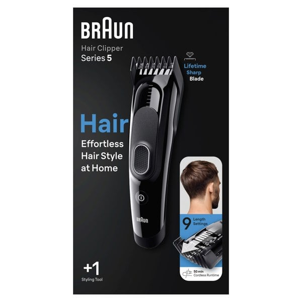 Braun Hair Clipper Series 5 HC5310, Hair Clippers For Men With 9 Length Settings