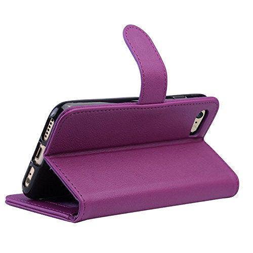 iPhone 8 Case, PU Leather Wallet Case Flip Cover with Card Slots & Stand For Apple iPhone 8 - Purple