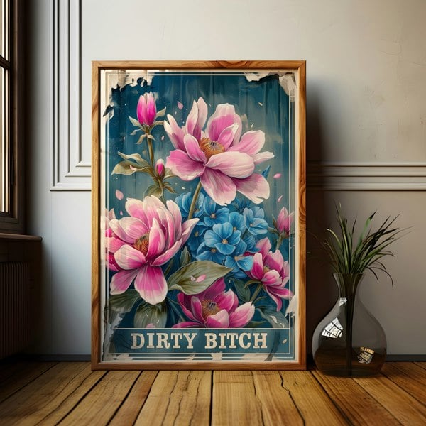 Love Frankie Dirty Bitch Art Print - Framing Options Available