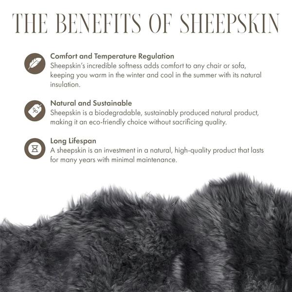 Infinity Leather Luxury Genuine Sheepskin  40x40cm Real Wool Single Sided Cushion