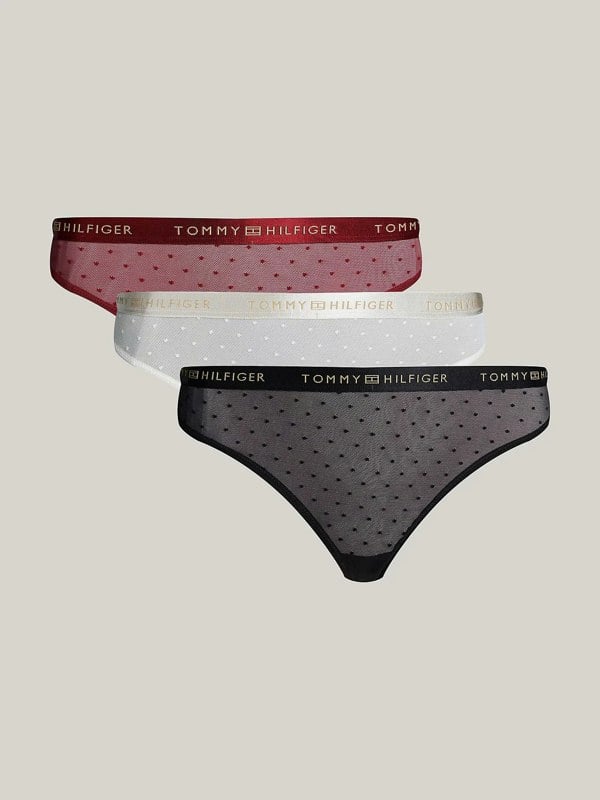 Tommy Hilfiger GIFT UNDERWEAR Womens 3 Pack Thongs Multicoloured