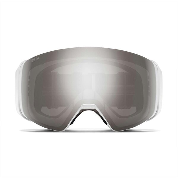Smith Ski Goggles 4D Mag 0OZ 5T White Vapor ChromaPop Sun Platinum Mirror & CP Blue Sensor Mirror