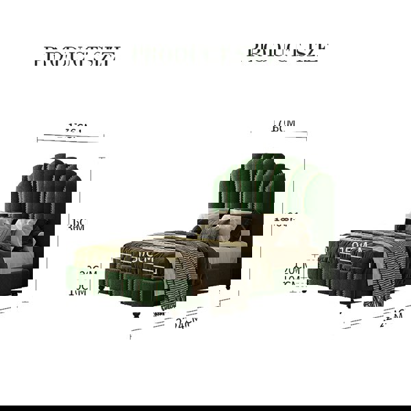 Leocadia King Size Bed, Super King Size Bed, Velvet-Rit Concept-Rit Concept