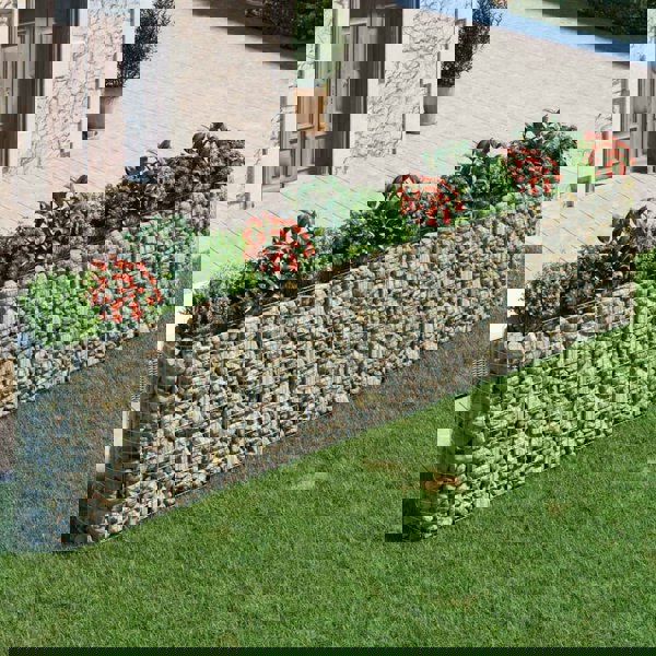 Berkfield Gabion Raised Bed Galvanised Iron 470x50x100 cm