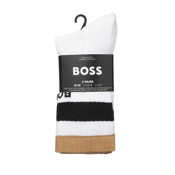 Boss Unisex Adult Cotton Blend Socks - White - 
