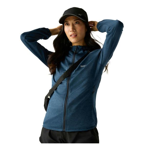 Regatta Womens/Ladies Ferna Stretch Hooded Fleece Jacket - Aviator Blue - 