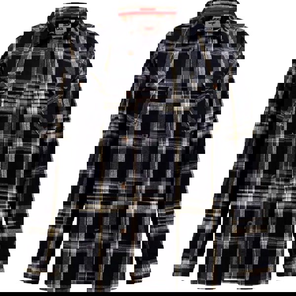 Duke Mens D555 Falkirk Checked Kingsize Shirt Jacket - Black/Grey