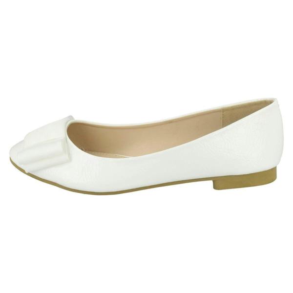 Spot On Ladies Spot On Crinkle Patent Ballerinas