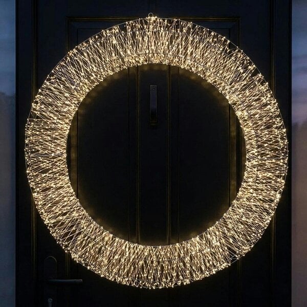 Garden Greatness Large LED Flat Back Decorative Wreath