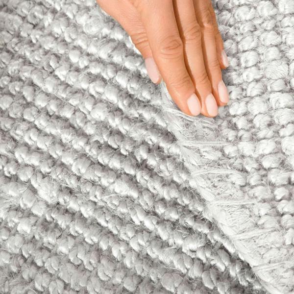 Boucle Jute Jaipur Rug White, textured design, easy care, durable lasting.