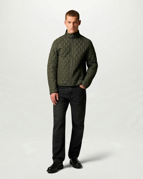 Belstaff Mens Pembroke Jacket in Faded Olive, full length front