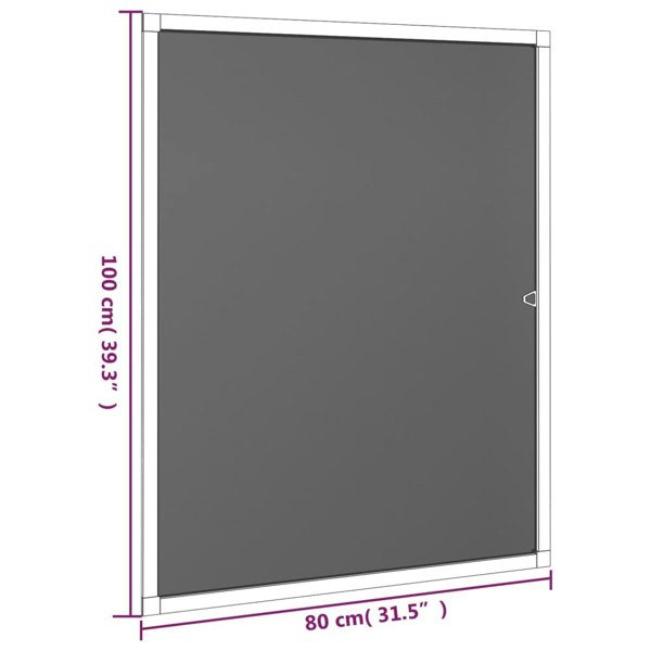 Berkfield Insect Screen for Windows Brown 80x100 cm