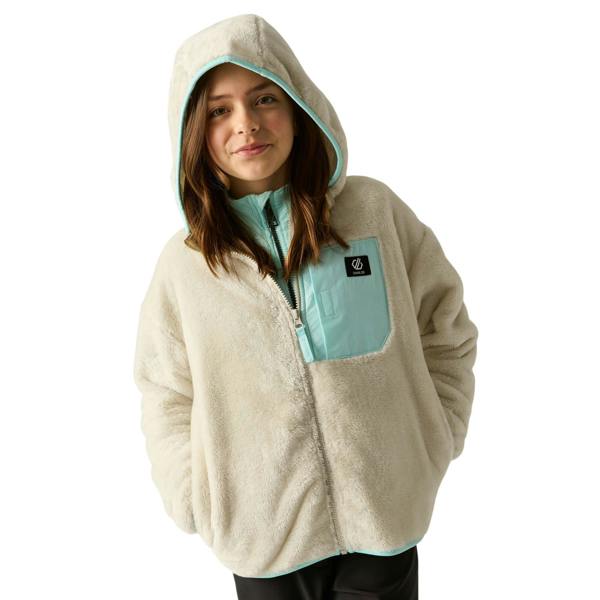 Dare 2B Childrens/Kids Powder Fleece Jacket - Almond Milk/Water Ballet - 