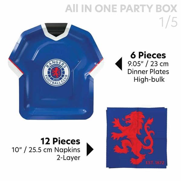 Rangers FC All in One Party Box Set, Kitchen Accessories, Sports, Gift