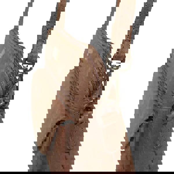 Assots London JEAN' Tan Distressed Real Leather Crossbody Bag