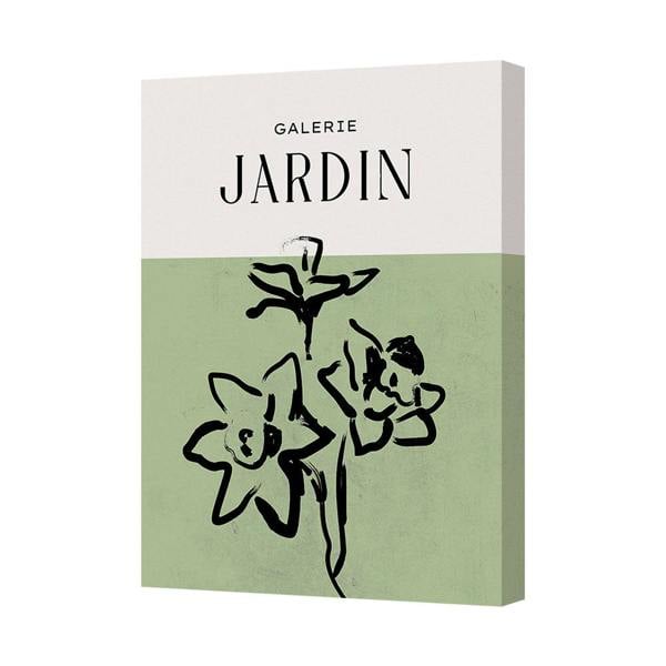 Benjamin Tate Design Canvas Wall Art Jardin Floral Print Green Pink 8822