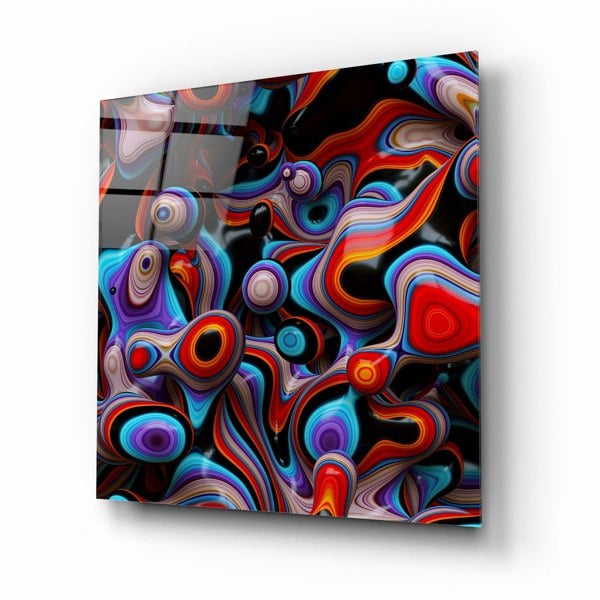 Artchi Colorful Abstract Glass Wall Art